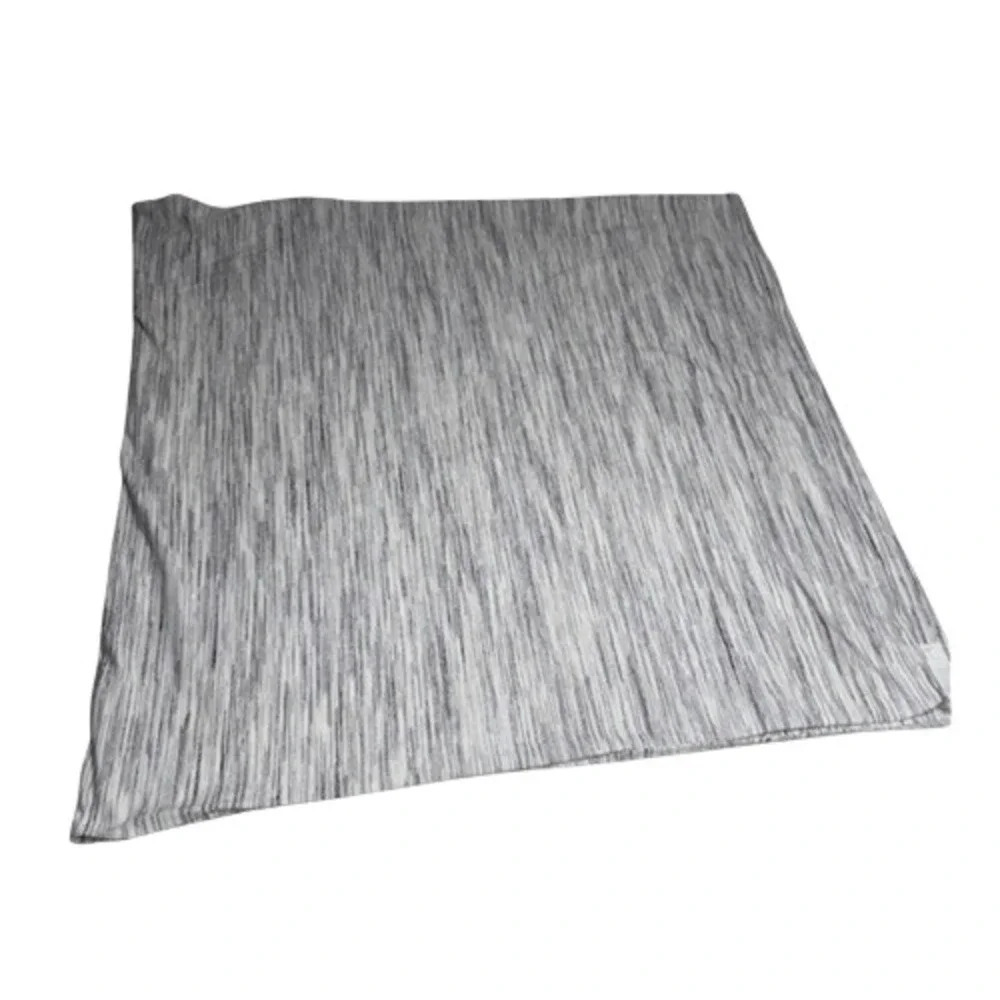 Lululemon Vinyasa Scarf Heathered Grey‎ White Space Dye Snap Multi-Way Wrap OS